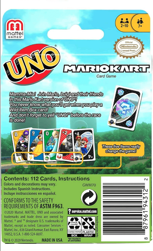 Juego de Cartas UNO Mario Kart - Imagen 5