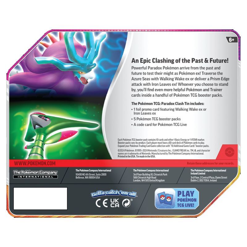 Pokémon TCG Paradox Clash Tin ENG - Imagen 3