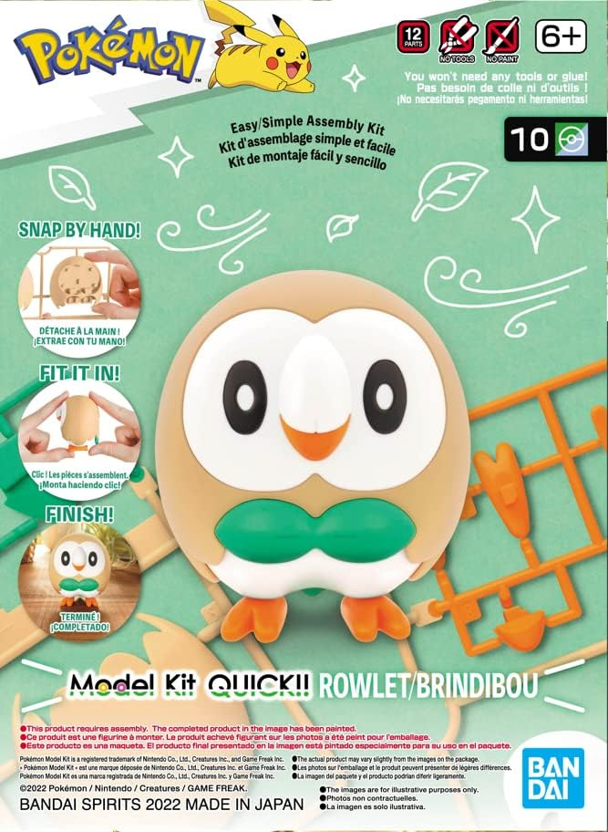 Rowlet - Maqueta Pokémon Model Kit Quick!! No.10